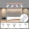 ZMH Deckenstrahler 4 Flammig Deckenspots Holz Deckenlampe Produktbild-Vorschau 2