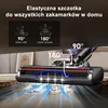 A close-up of a vacuum cleaner head on a floor, with promotional graphics and text. Podgląd zdjęcia produktu