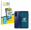 A product shot showing packaging for screen protectors and the screen protectors themselves, along with a depiction of a smartphone. Produktbild-Vorschau