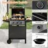 Barbecue a gas da esterno a 3 fuochi con tavolini laterali, Anteprima dell’immagine prodotto 5