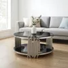 Runder Couchtisch aus Glas, Doppelglas, modern, 80 x 80 x Produktbild-Vorschau 10