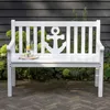 Mahagoni Gartenbank - bene living - Anker 120 cm - weiß Produktbild-Vorschau 12