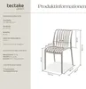 Zahradní židle tectake® Alcudia, odolné proti povětrnostním Náhled obrázku produktu 5