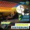 tillvex Klemmmarkise 300 cm Orange/Anthrazit mit Solar LED Produktbild-Vorschau 5