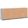 vidaXL Knihovna s dvířky betonově šedá 204x37x75 cm Náhled obrázku produktu 9