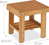 Relaxdays Badhocker aus Bambus, Sitzhocker mit extra Produktbild-Vorschau 4