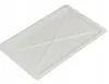 A white plastic tray with a cross-shaped reinforcement pattern on its surface, shown from a slightly elevated angle. Produktbild-Vorschau