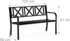 Banc de jardin en métal Relaxdays, 2 places, robuste, pour Voir les images du produit 4