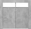 A gray, modern-looking sideboard with two doors and two white shelves above. Anteprima dell’immagine prodotto