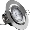 A close-up studio shot of a single LED downlight with a chrome finish. Produktbild-Vorschau