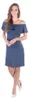 Damen Sommerkleid Off-Shoulder Trägerlos; Grafit L/XL Produktbild-Vorschau 3