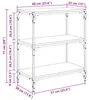 vidaXL Bücherregal 3 Ebenen 60 x 33 x 70,5 cm Holzwerkstoff Produktbild-Vorschau 7
