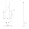 SkyRevolt Balkonhalter 80cm Ø 48mm Stahl Mast für Geländer Produktbild-Vorschau 7