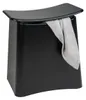 WENKO 2in1 Badhocker Mod. Wing Schwarz Matt, Badhocker mit Produktbild-Vorschau 3