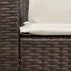 vidaXL Gartensofa 5-Sitzer mit Kissen Braun Poly Rattan Produktbild-Vorschau 7