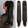 Pferdeschwanz Extensions Dunkelbraun – Clip-In Produktbild-Vorschau 2
