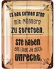 LANOLU Retro Blechschild Mit Männern streiten macht keinen Produktbild-Vorschau 1