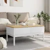 vidaXL Couchtisch FLORO Weiß 99x55,5x45 cm Massivholz Produktbild-Vorschau 3