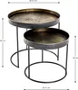 HAKU Beistelltisch Couchtisch 2er Set kupfer, schwarz - Produktbild-Vorschau 2