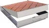 A metal frame with a tiled surface on top, and another metal frame below it, against a white background. Produktbild-Vorschau