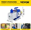 VEVOR 2stupňová vývěva 284 l/min 12CFM Vakuová vývěva Náhled obrázku produktu 7