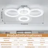 UISEBRT 60W LED Deckenleuchte Dimmbar mit Fernbedienung - Produktbild-Vorschau 2