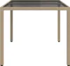 vidaXL Gartentisch 150x90x75 cm Gehärtetes Glas Poly Rattan Produktbild-Vorschau 4