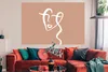 MuchoWow® Poster Gesicht - Abstrakt - Weiß - Braun 180x120 Produktbild-Vorschau 2