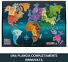 A world map game board with various territories colored and labeled, suggesting a strategy game. Anteprima dell’immagine prodotto