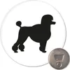 Huuraa Magnet Pudel Silhouette 59mm Kühlschrankmagnet rund Produktbild-Vorschau 1