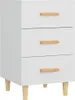 vidaXL Nočný stolík biely 40x40x66 cm Materiál drevo Náhľad obrázku produktu 2