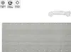 A grey privacy screen with grommets and a bundle of white rope against a white background. Produktbild-Vorschau
