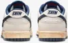 Rear view of a pair of Nike x Stranger Things Dunk Low SP "Phantom" sneakers. Produktbild-Vorschau