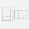 sweeek - Bücherregal Holzoptik 2 Ebenen 6 Stauräume - Weiß Produktbild-Vorschau 3