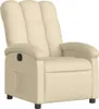 vidaXL Poltrona relax in tessuto crema Anteprima dell’immagine prodotto 1