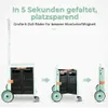 2in1 Einkaufstrolley: Klappbare Transportbox mit 6-Zoll Produktbild-Vorschau 2