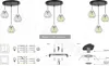 Diagrams and illustrations showing how to install and wire a pendant light fixture. Voir les images du produit