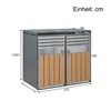 Mülltonnenbox Mülltonnenverkleidung, für 2 Tonnen 120 oder Produktbild-Vorschau 7