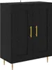 vidaXL Credenza look rovere nero 69,5 x 34 x 90 cm Anteprima dell’immagine prodotto 2