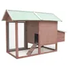 The Living Store Hühnerkäfig Mokka 170x81x110 cm Massivholz Produktbild-Vorschau 4