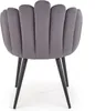 A grey chair with black legs is shown from the back against a white background. Produktbild-Vorschau