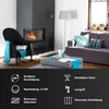 A modern living room with a fireplace, armchair, and sofa. Produktbild-Vorschau