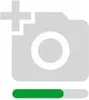 A placeholder image with a plus icon and a camera icon, and a green progress bar at the bottom. Náhľad obrázku produktu