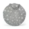 A folded-up play tunnel with a star pattern on a white background. Produktbild-Vorschau