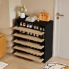 Schuhschrank in Hellbraun für den Flur im Loft-Stil Produktbild-Vorschau 3