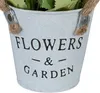 Ensemble de 3 pots de fleurs artificielles blancs avec Voir les images du produit 5