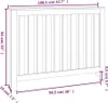 vidaXL Panele grzejnikowe 108,5x19x84 cm lite drewno Podgląd zdjęcia produktu 6