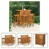 The Living Store 5-tlg. Gartenbar-Set Massivholz Akazie Produktbild-Vorschau 9