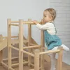 KiddyMoon Dřevěné dětské hřiště se skluzavkou Lezecká věž s Náhled obrázku produktu 6