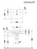 VIGOUR DERBY Waschtisch Waschbecken 60x48 cm mit Hahnloch Produktbild-Vorschau 4
